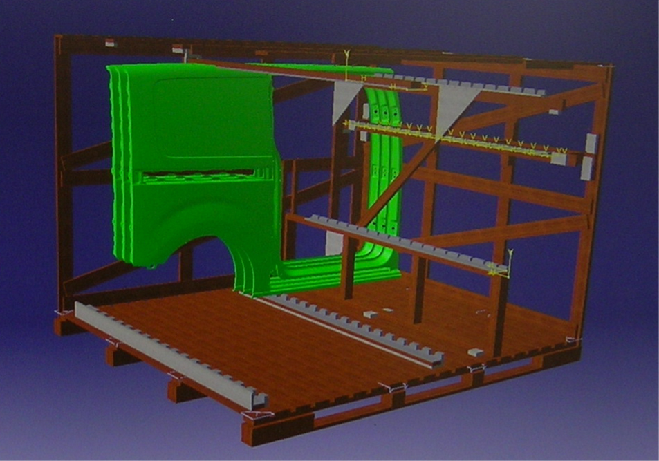 Caisse 3D conçue sur mesure pour l'industrie automobile par NS Gerbois
