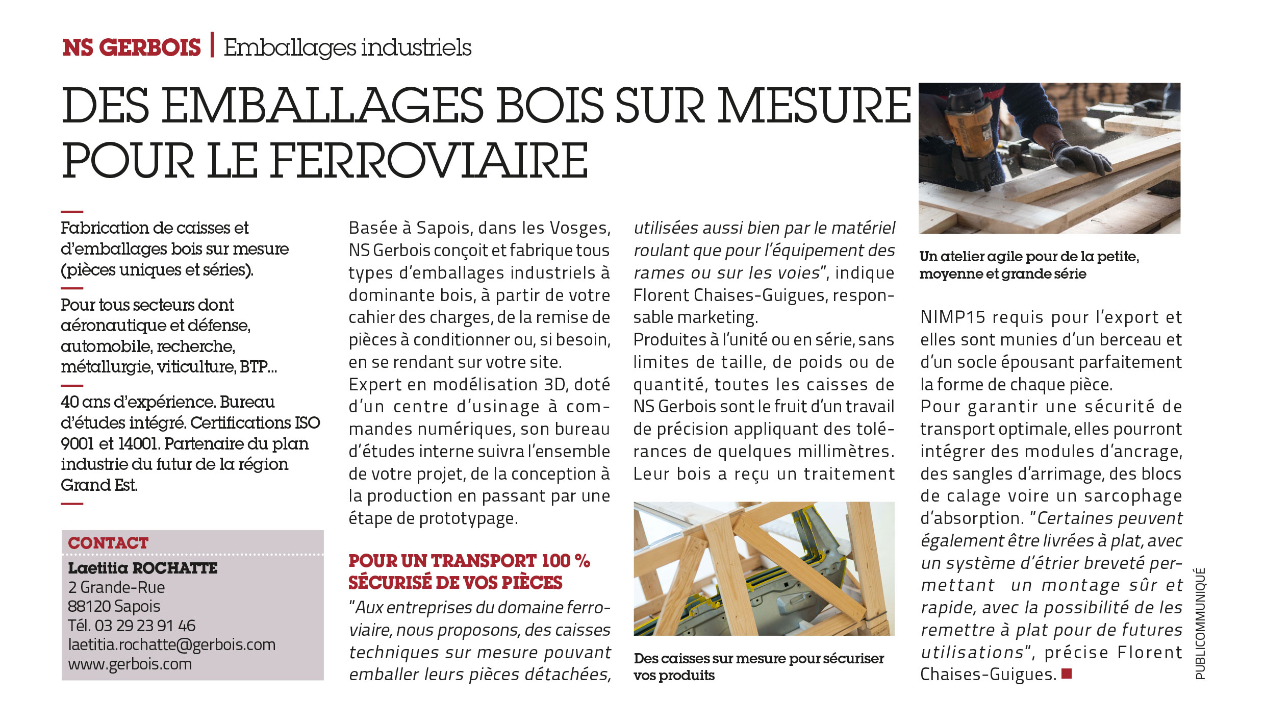 Article de presse Usine Nouvelle -Octobre 2022-NSG